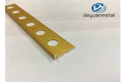 China Bright Golden Aluminium Floor Transition Strip 2 Meter Length 1.0mm Thickness supplier