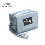 Custom Printed Pure Color Blank Zipper PU Makeup Bag for sale
