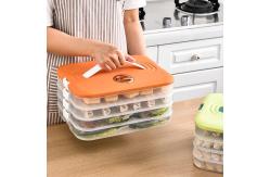 China Multilayer Rectangle Plastic Food Household Storage Container Box For Dumpling supplier