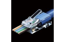 China ZC-MP6-88URPT 8P/8C RJ45 CAT6 Modular Plug Pass Through Crystal Head supplier