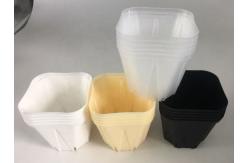 China Durable whole sales  black plastic seedling pot small square shape nursery pot supplier