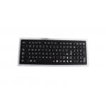 Compact Format 2.0mm Key Travel Black Metal Keyboard dynamic waterproof for sale