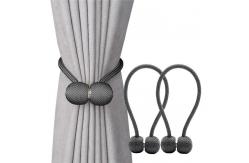 China Contemporary Metal Dark Grey Magnetic Curtain Tie Backs supplier
