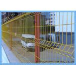 3D PVC Coated Green Security Steel Fence , 5.0mm Wire Mesh Fence Panels for sale