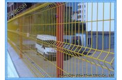 China 3D PVC Coated Green Security Steel Fence , 5.0mm Wire Mesh Fence Panels supplier