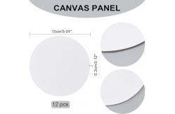 China Matte Surface Round Blank Art Canvas Panels DIY Painting Pure Cotton Canvas Board supplier