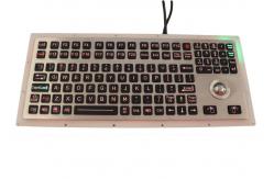 China Backlit Industrial Ruggedized Keyboard IP67 116 Keys With Numeric Keypad supplier