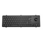 IP65 Metallic industrial metal usb keyboard with mechanical trackball and polymer keys for sale