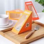 Portable Triangular Cardboard Sandwich Box Packaging Eco Friendly Food Grade