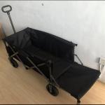 Popular Foldable Wagon Cart 128cm PVC Wheel Folding Beach Cart With Extension for sale