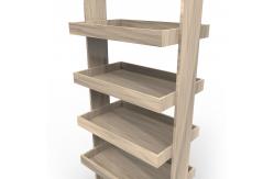 China Flexible Point Of Sales Displays Stores Wooden Wine Display Rack With Wheels supplier