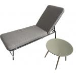 Foldable Cushion Sofa Sun Lounger Garden Steel Frame With Coffee Table for sale
