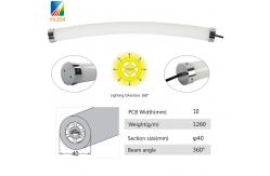 China Silicon Glue 360 Degree Neon Flex , LED Neon Rope Light With 40MM Diameter supplier