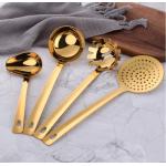 Gold Kitchen Tool Set Stainless Steel Eco Friendly Rustfree LFGB Approved