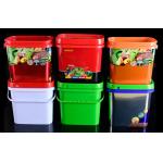 Impact Resistance Square Plastic Bucket With Handle for sale