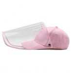 Pink PPE Personal Protective Equipment Impact Resistant Face Shield Baseball Hat for sale