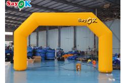China Yellow Custom Inflatable Arch PVC Tarpaulin , Inflatable Race Arch Logo Printing supplier