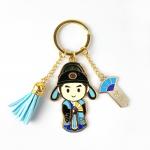 Round Metal Enamel Keychain Custom For Business Team Building