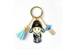 China Round Metal Enamel Keychain Custom For Business Team Building supplier