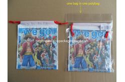 China Custom Printed Drawstring Plastic Bags / Double Drawstring Bag OEM supplier