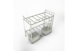 China College Apartment Rust Proof Single Steel Bunk Beds With Strage Locker supplier