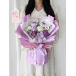 Hand-knitted Yarn Flower Bouquet - Macaron Color Crochet Floral Gift for Girlfriend & Bestie for sale