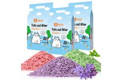 China Purple Lavender Odor Control Cat Litter OEM Tofu Litter Sand supplier