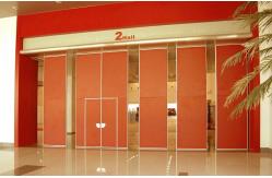 China MDF Hanging System Aluminum Frame Exhibition Partition Walls with Sliding Door supplier