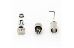 China Field Wireable M8 Female Connector 4 Pin Straight supplier