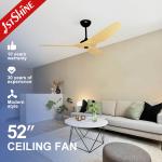 52 Plastic 6-Speed Remote Control BLDC Ceiling Fan for Home Decoration without Light for sale