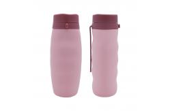 China BPA Free 600ml Leakproof Silicone Foldable Water Bottle With PP Lid supplier