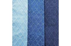 China ISO9001 Indigo Polyester Cotton Jacquard Jean Denim Fabric Thick Breathable supplier