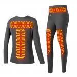 Fleece Lined Electric Heated Underwear Set Women Wireless Remote Control Temperature