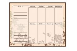 China Horizontal Magnetic Fridge Calendar Extra Thick Weekly Planner 16.9 X 13inch supplier
