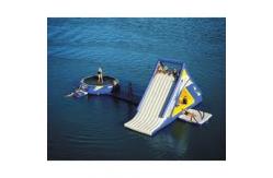 China Trampoline Inflatable Water Sports , Floating Water Slide Combo For Kid supplier