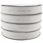 Custom Grosgrain Ribbon With Silver Foil Logo Personalised Branded Packaging Ribbon