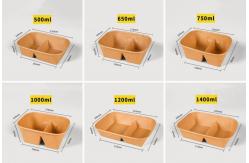 China 110 X 85 X 35mm Kraft Paper Box Film Coated Salad Display supplier