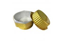 China Aluminum Foil Container for Versatile Preservation in Oval Gold Round Shape supplier