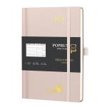 Light Pink 2023 Weekly Planner 80GSM Ivory Paper Leatherette Paper for sale