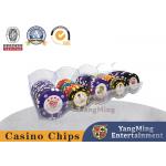 ABS Diamond 45mm Poker Chip Box Frosted Plastic Customized 100 Piece Case for sale