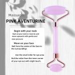 Rose Quartz Crystal Face Jade Roller Anti Aging Logo Customized