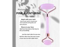 China Rose Quartz Crystal Face Jade Roller Anti Aging Logo Customized supplier
