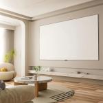 Large Size Fixed Frame Screen White / Gray 200 Inch Projection Screen For Long Throw for sale