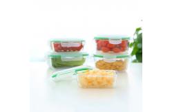 China Stackable 1040ml 35oz Glass Food Container With Lids supplier