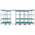 4 Adjustable Hygiene Polymer Overhead Head Track Shelving Unit For Pharmaceutical for sale