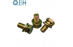 China YZP Surface Hexagon Head Bolt Combination Screw Single Coil Plain Washer supplier