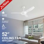 Smart Ceiling Fan with Light and Remote Control 1stshine Fashion Design 3 ABS Blades for sale