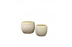 China Frost and Fire Resistant Fiber Clay Planter with Smooth Surface supplier