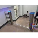 168mm Slim Cylindrical Swing Barrier Gate Acrylic Arm Bar Code Speed Turnstile Gate for sale
