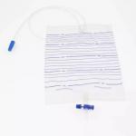 T / Cross Valve 2000ml Drainage Collection Disposable Urine Bags Transparent OEM for sale